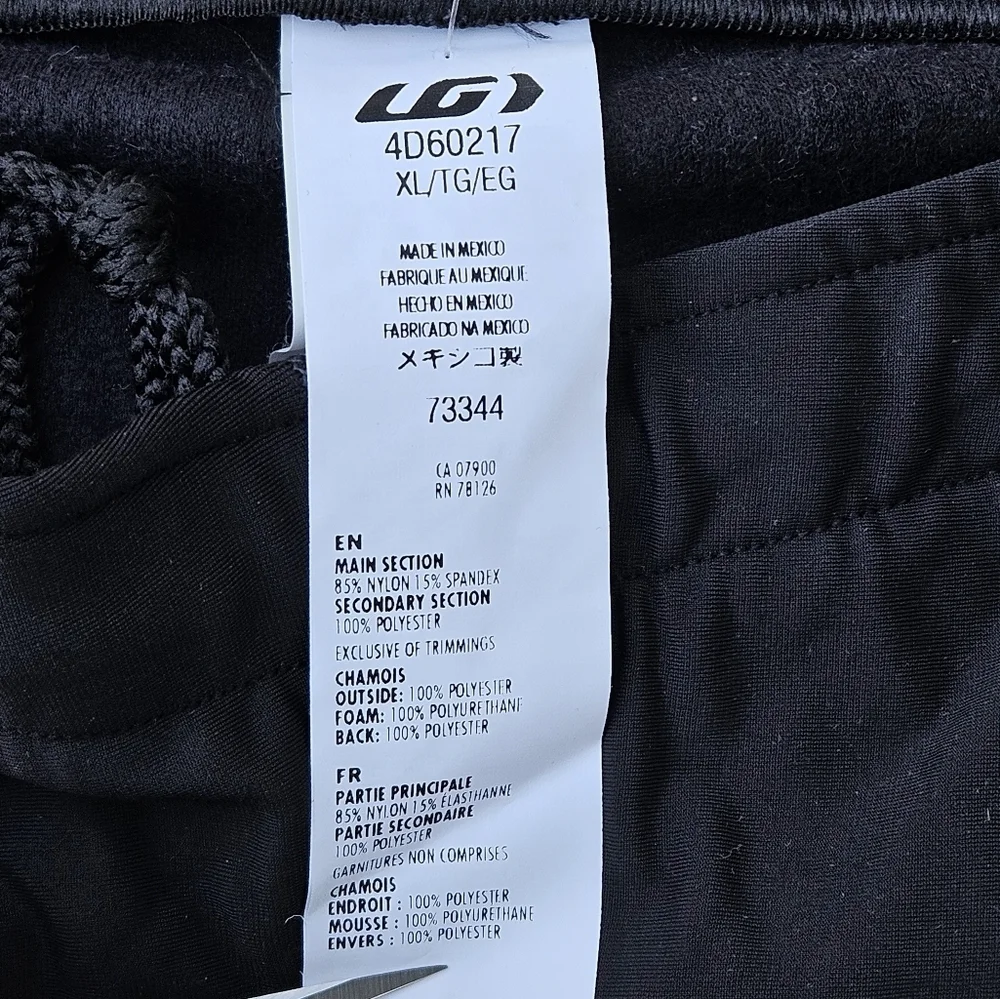 Louis Garneau Solano Ridge Thermal Chamois Leggings Padded Cycling Pants Mens XL